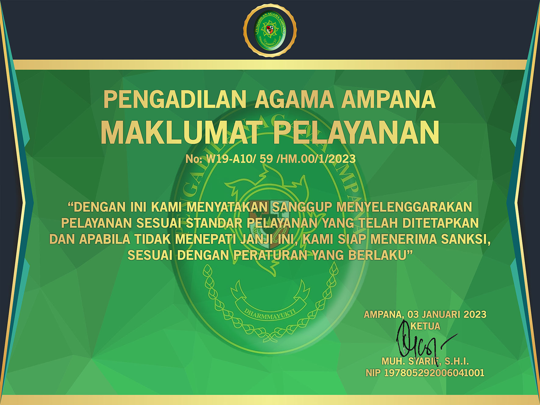 Maklumat Pelayanan web