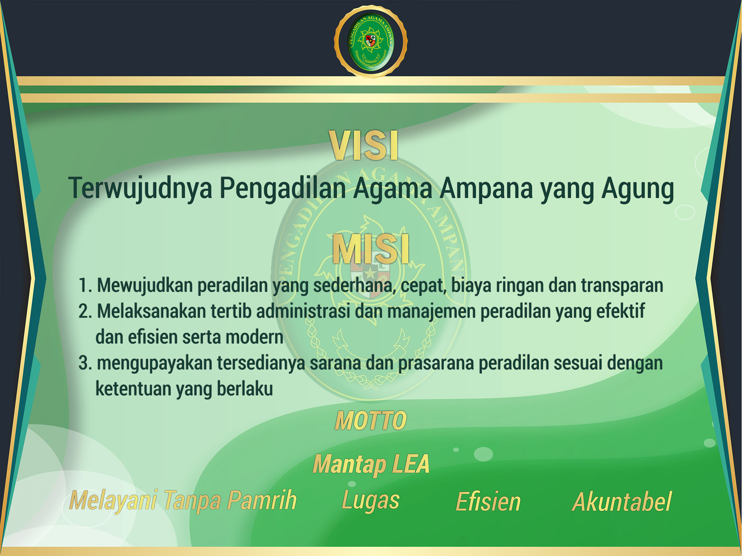 VISI DAN MISI PA AMPANA